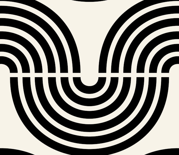 Black and off white bold rainbow stripe