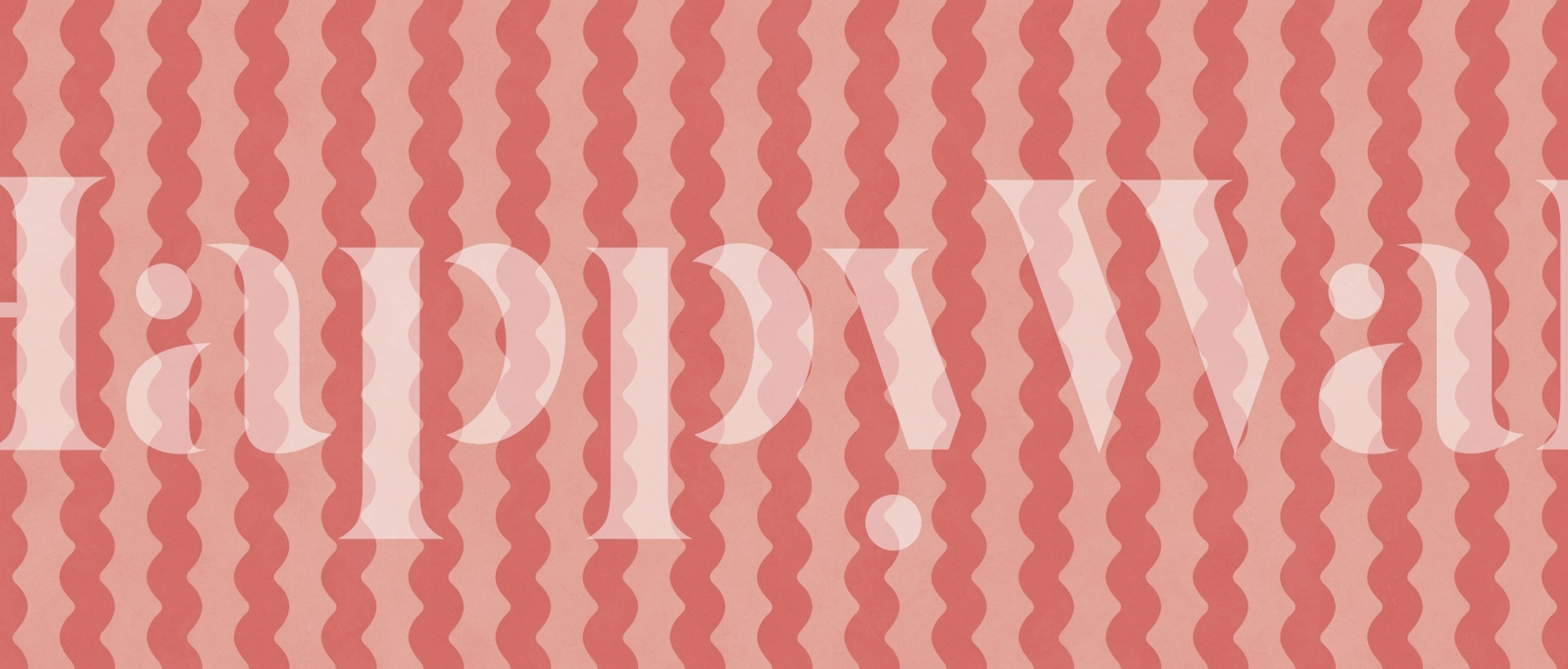 Coral Wave Delight behang in een kamer