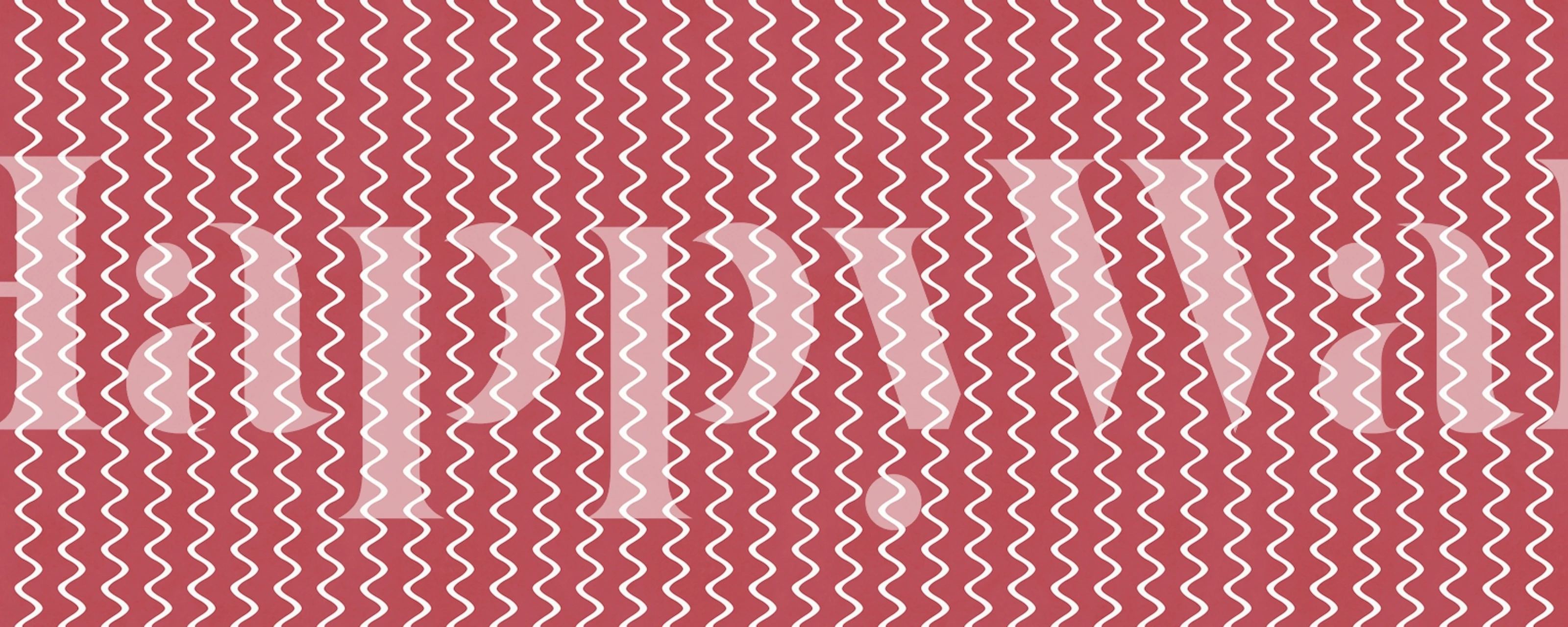 Papel de parede Red Wavy Delight em um quarto