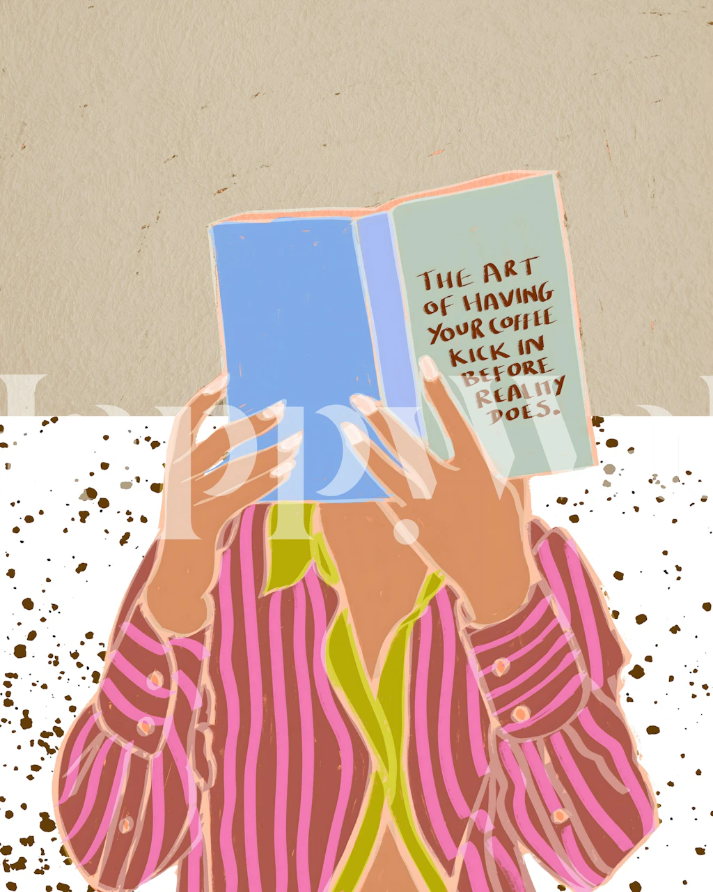 Coffee Kick wallpaper in a cozy room setting