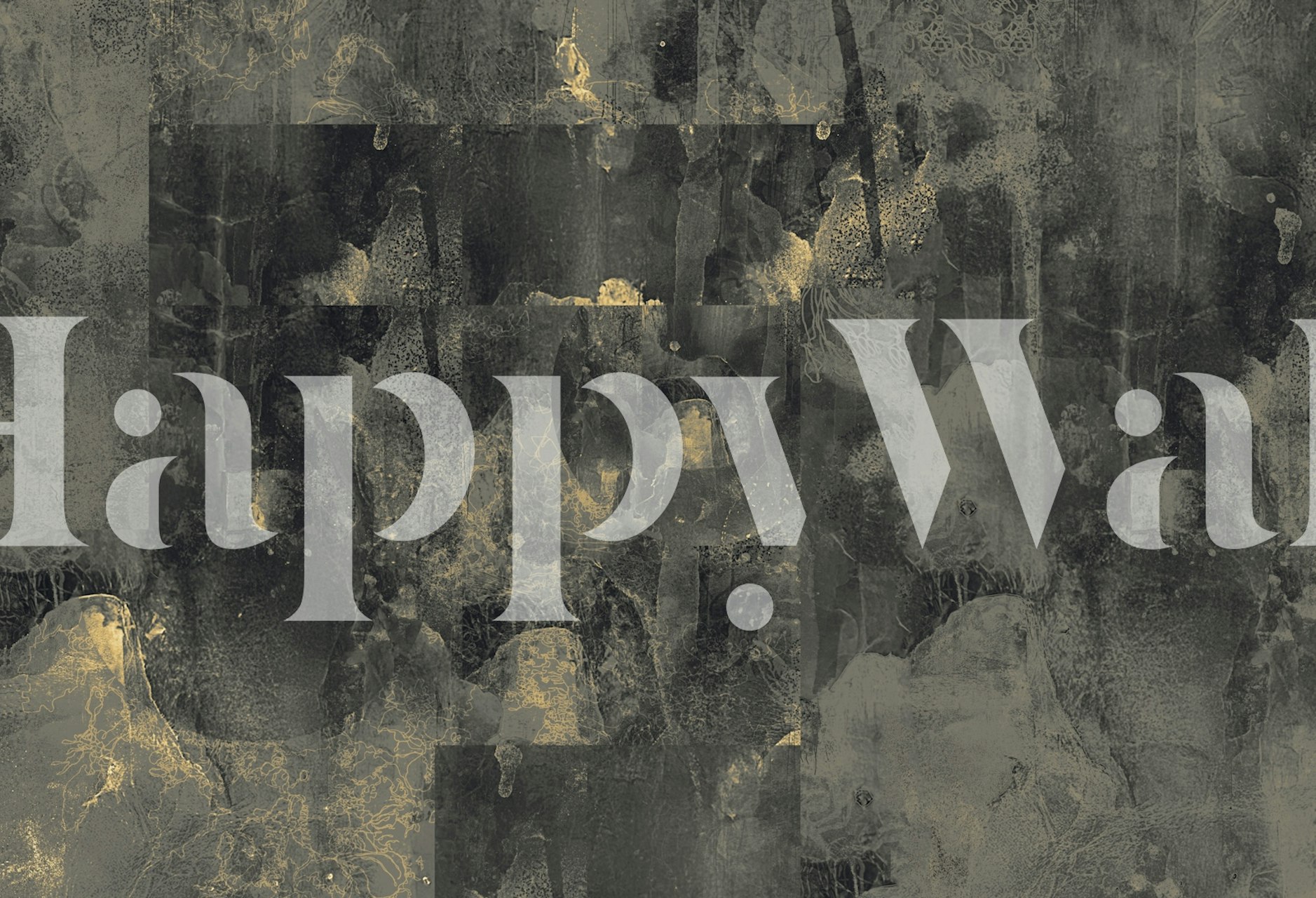 Abstract black and gold wallpaper in a modern style