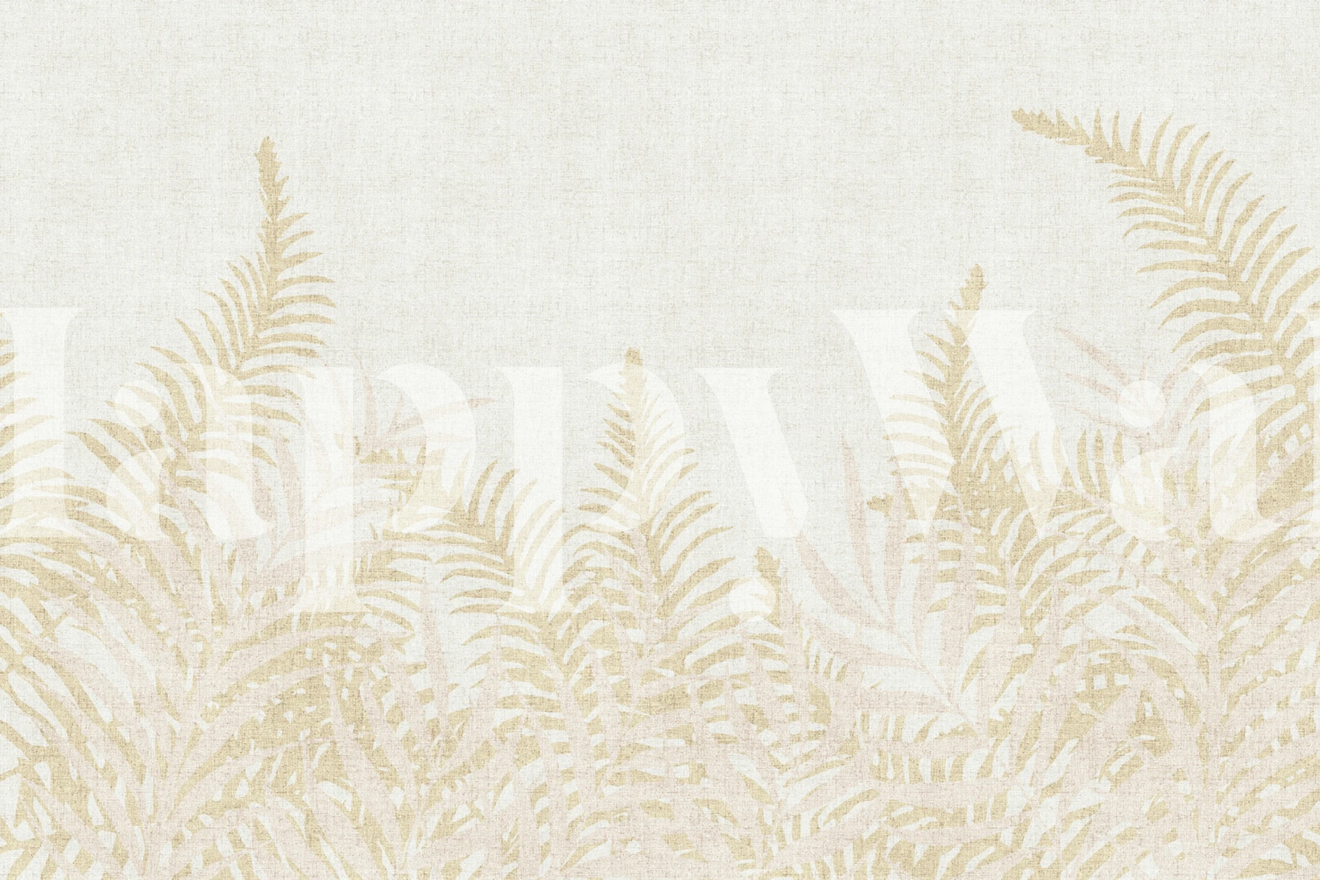 Fern patterned wallpaper in a room