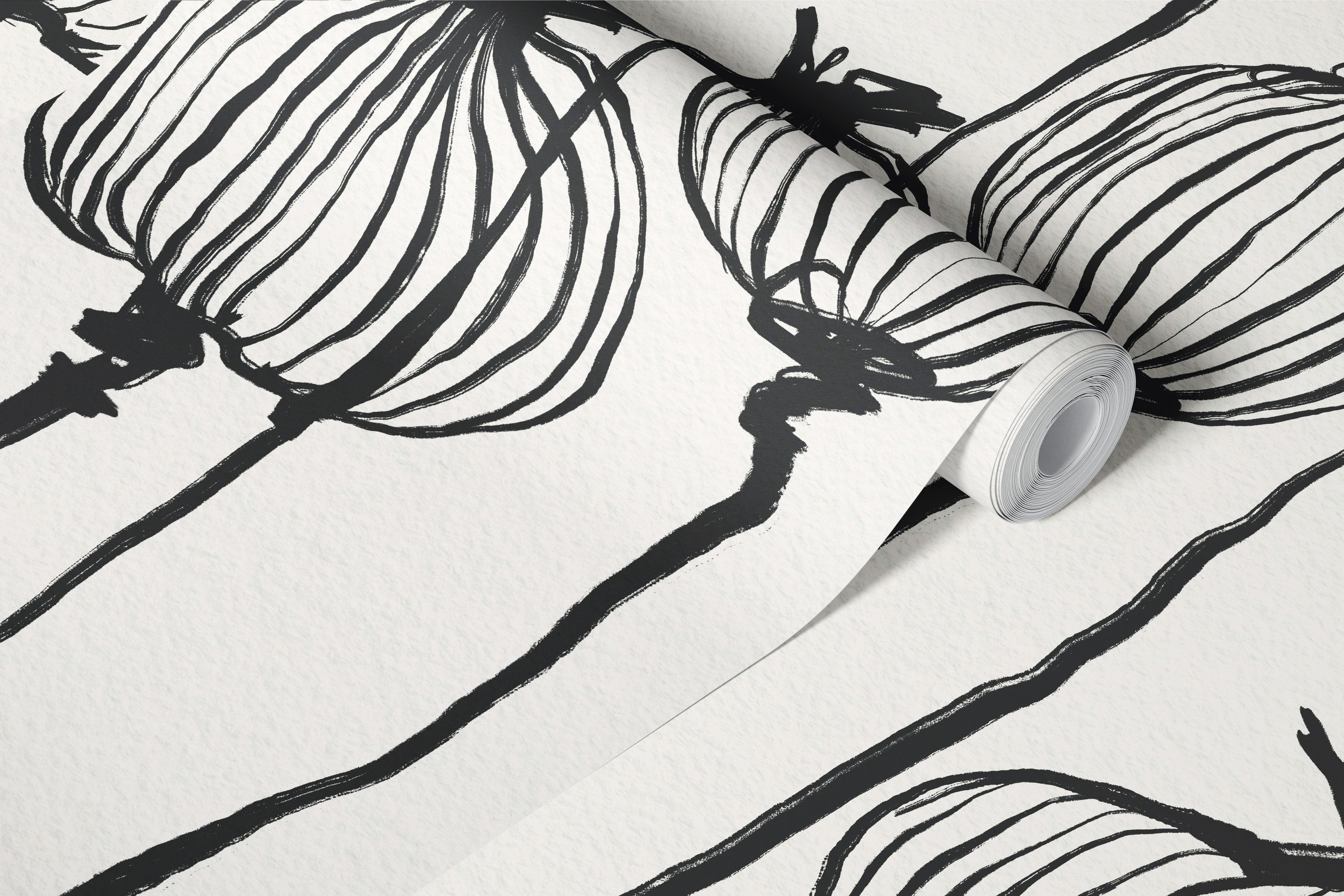 Poppy Pods tapet i et stilfuldt rum