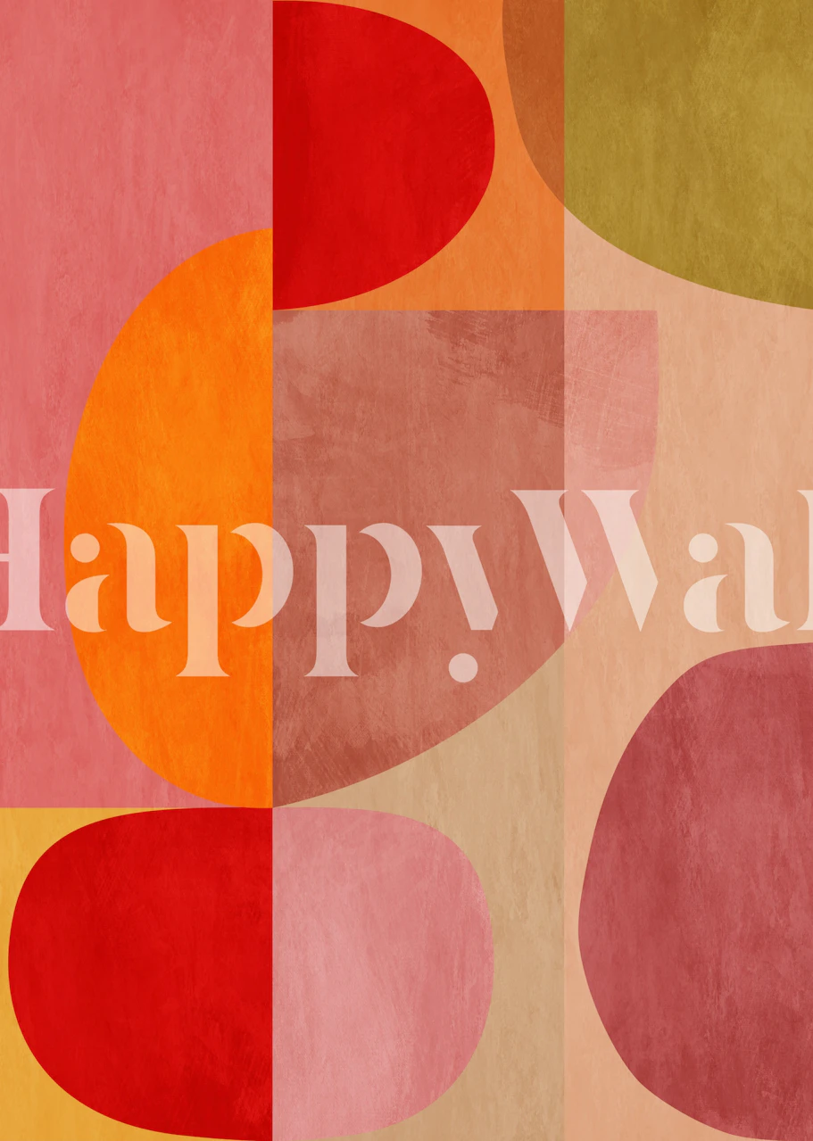 Tapeta Colorful Geometric Burst v pokoji