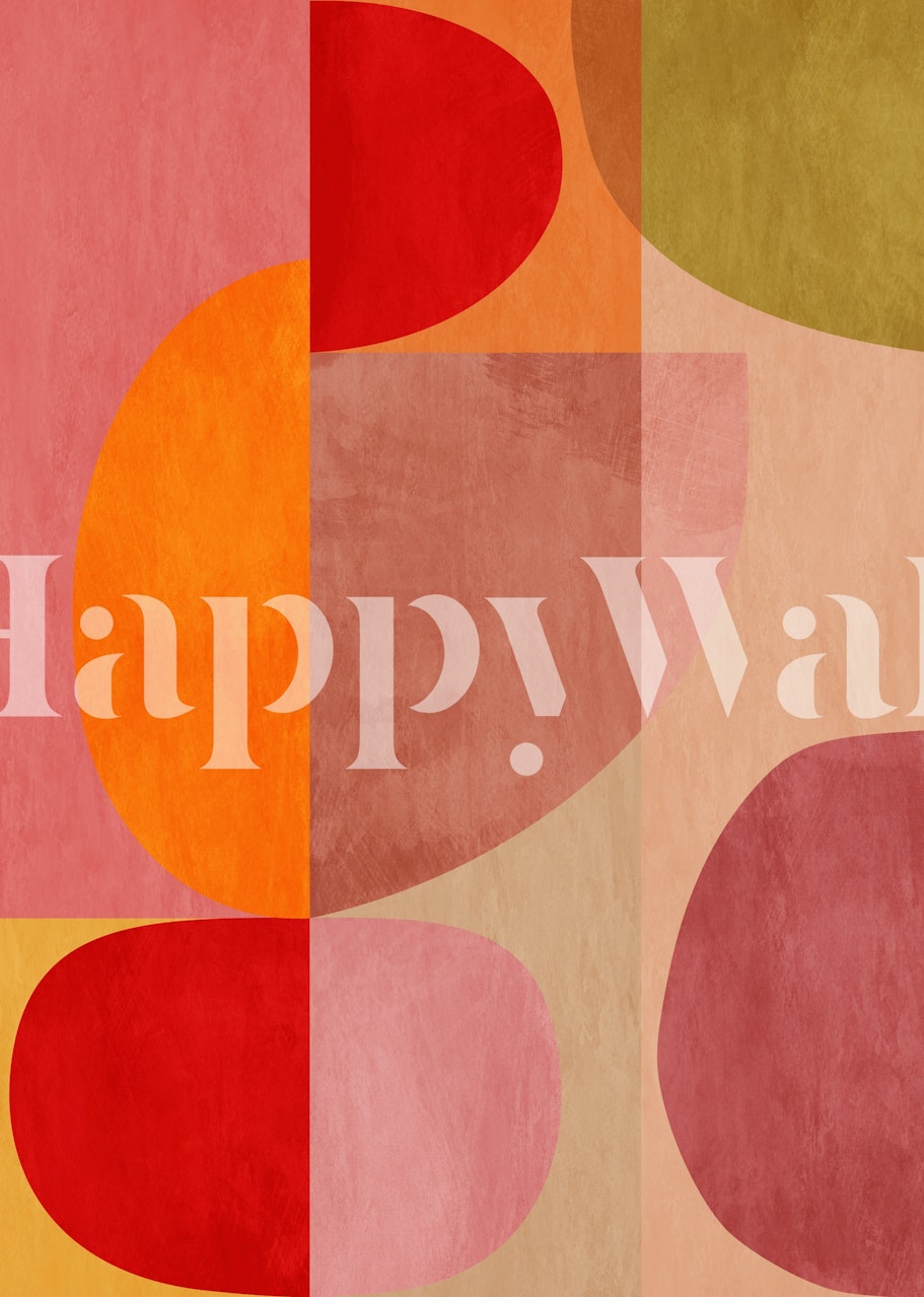 Tapeta Colorful Geometric Burst u sobi