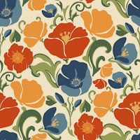 Retro Garden Delight wallpaper