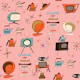 Atomic Retro Living Kitsch Pink
