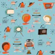 Atomic Retro Living Kitsch Blue
