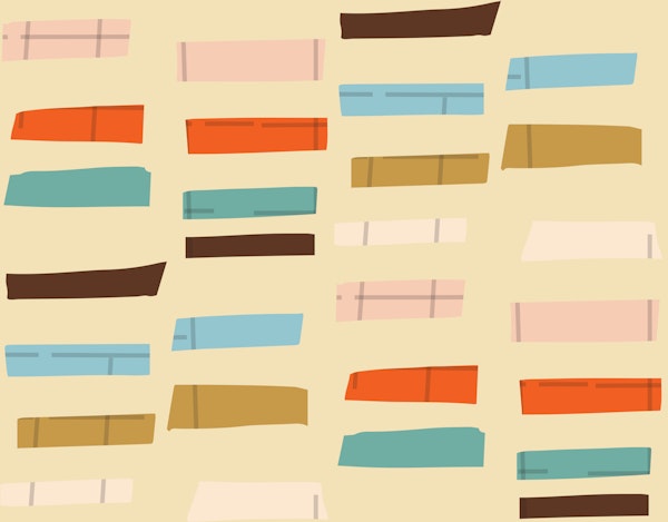 Mid Mod Stacked Blocks Beige