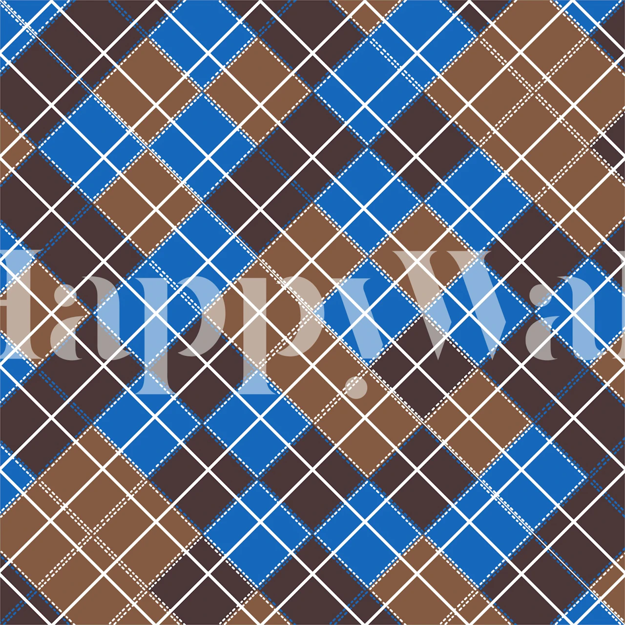 Carta da parati Classic Tartan in un ambiente