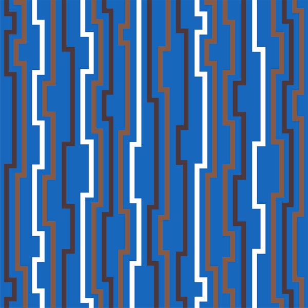 Contemporary Zigzag Blue