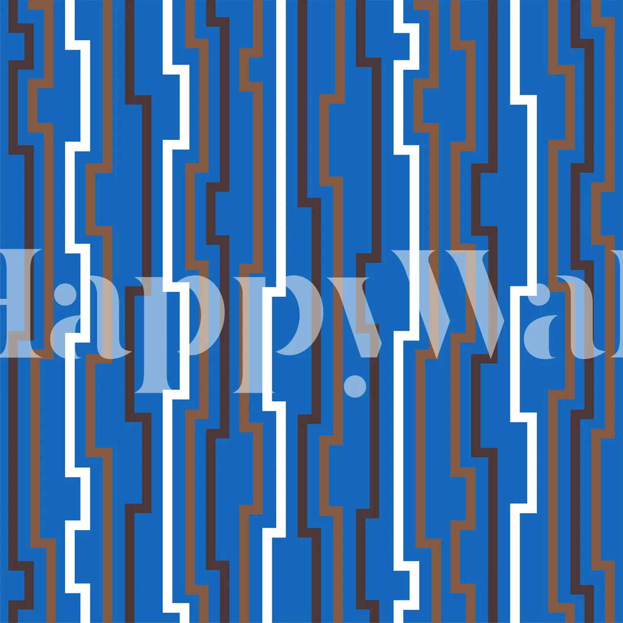 Contemporary zigzag blue wallpaper pattern