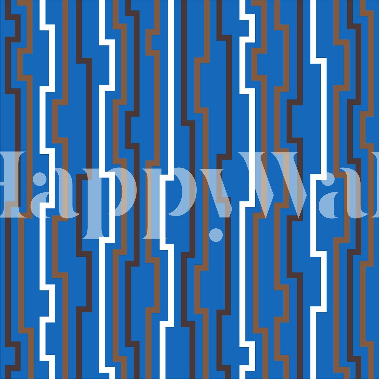Contemporary zigzag blue wallpaper pattern