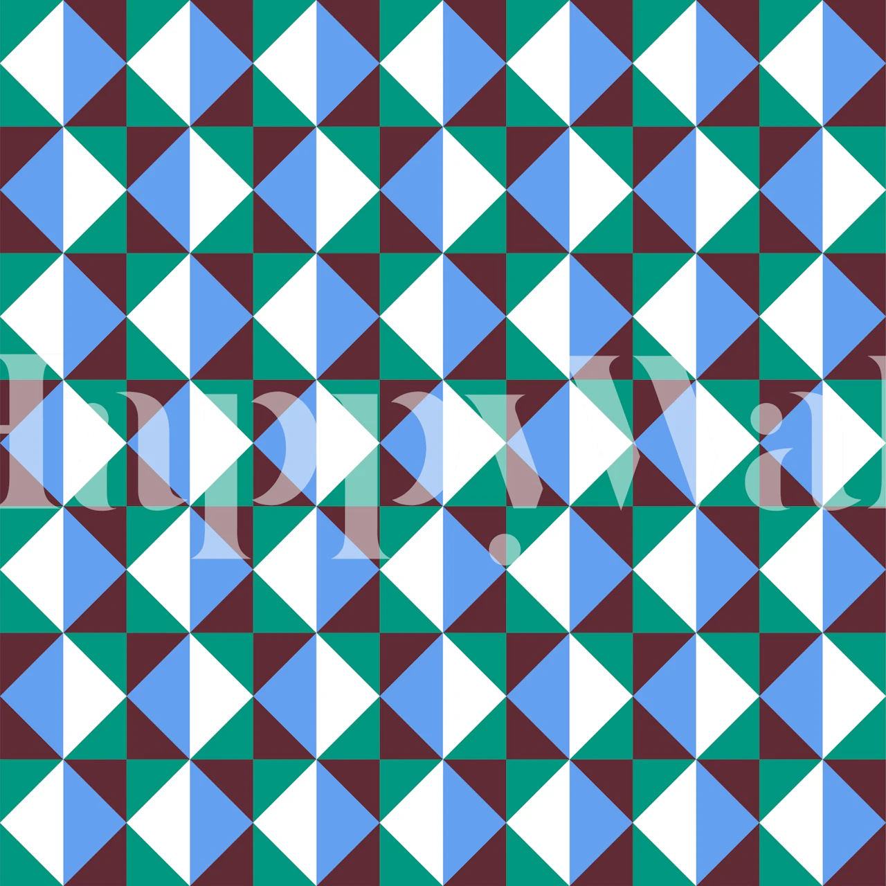 Colorful kaleidoscope wallpaper design in a room