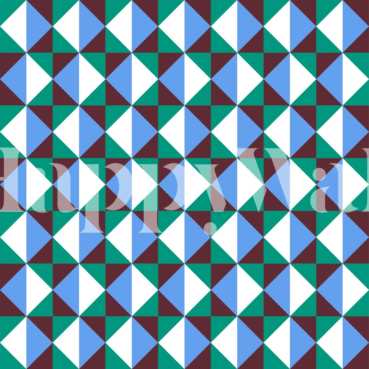 Colorful kaleidoscope wallpaper design in a room