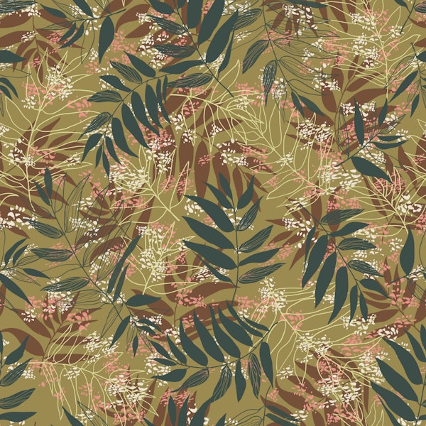 Open Leafy Textured Tropical - greens