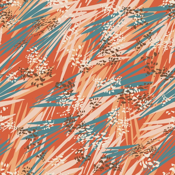Brushstrokes Tropical Texture - warm red