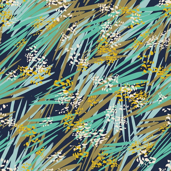 Brushstrokes Tropical Texture - blue jade