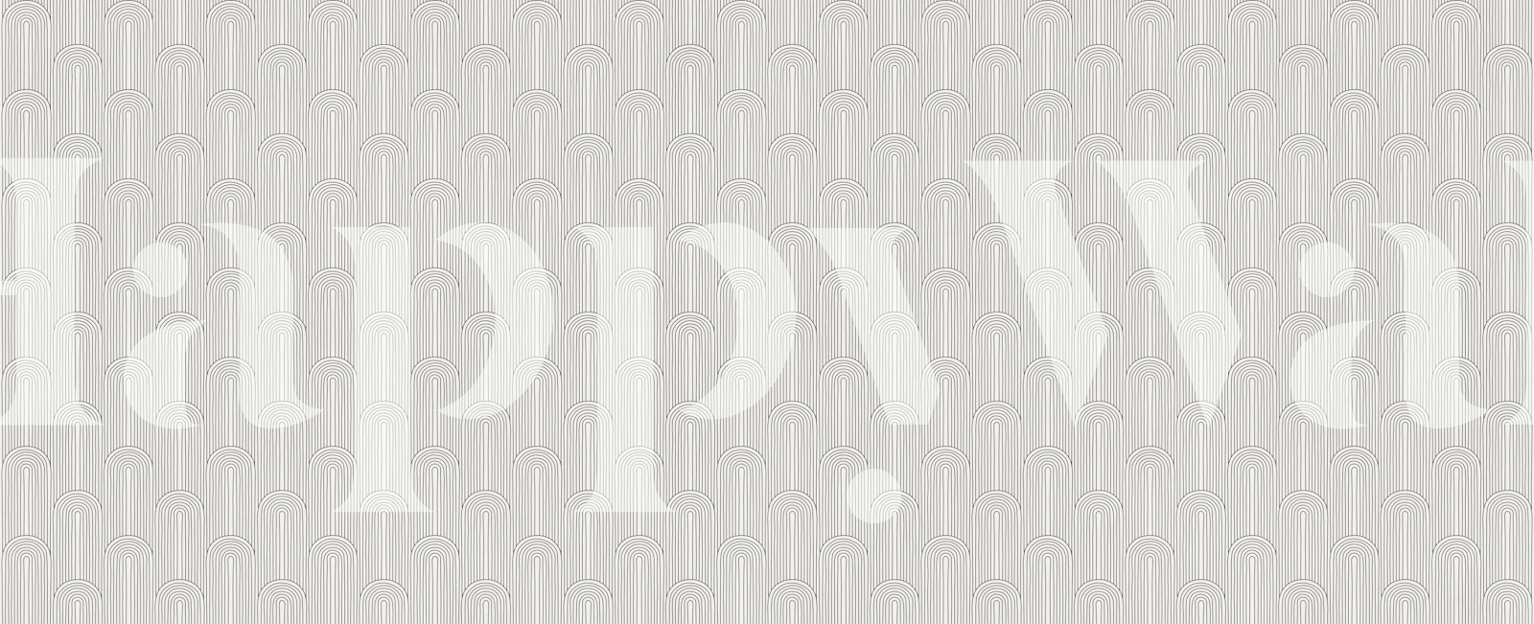 Geometric arch pattern in subtle gray tones wallpaper