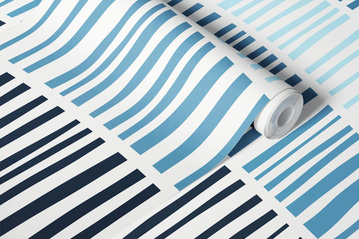 Oceanic Wave Lines wallpaper roll