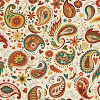 Paisley Lizard Surprise - Bohemian Floral - M tapetit