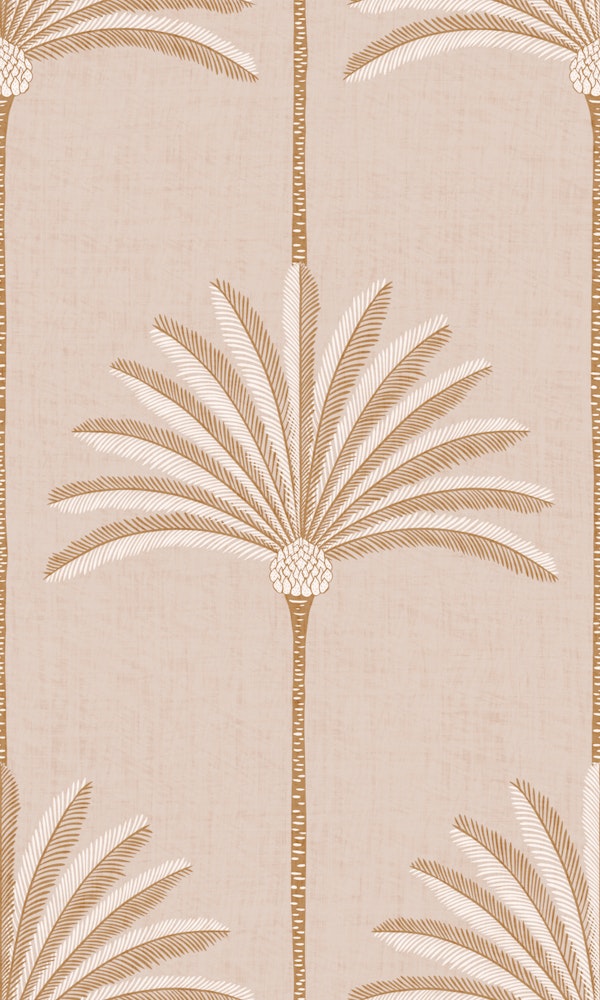 Palm Stripes Warm Caramel - Medium