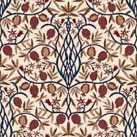 Heritage Pomegranate Garden - Madder Red tapety