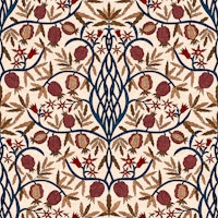 Heritage Pomegranate Garden - Madder Red papiers peint