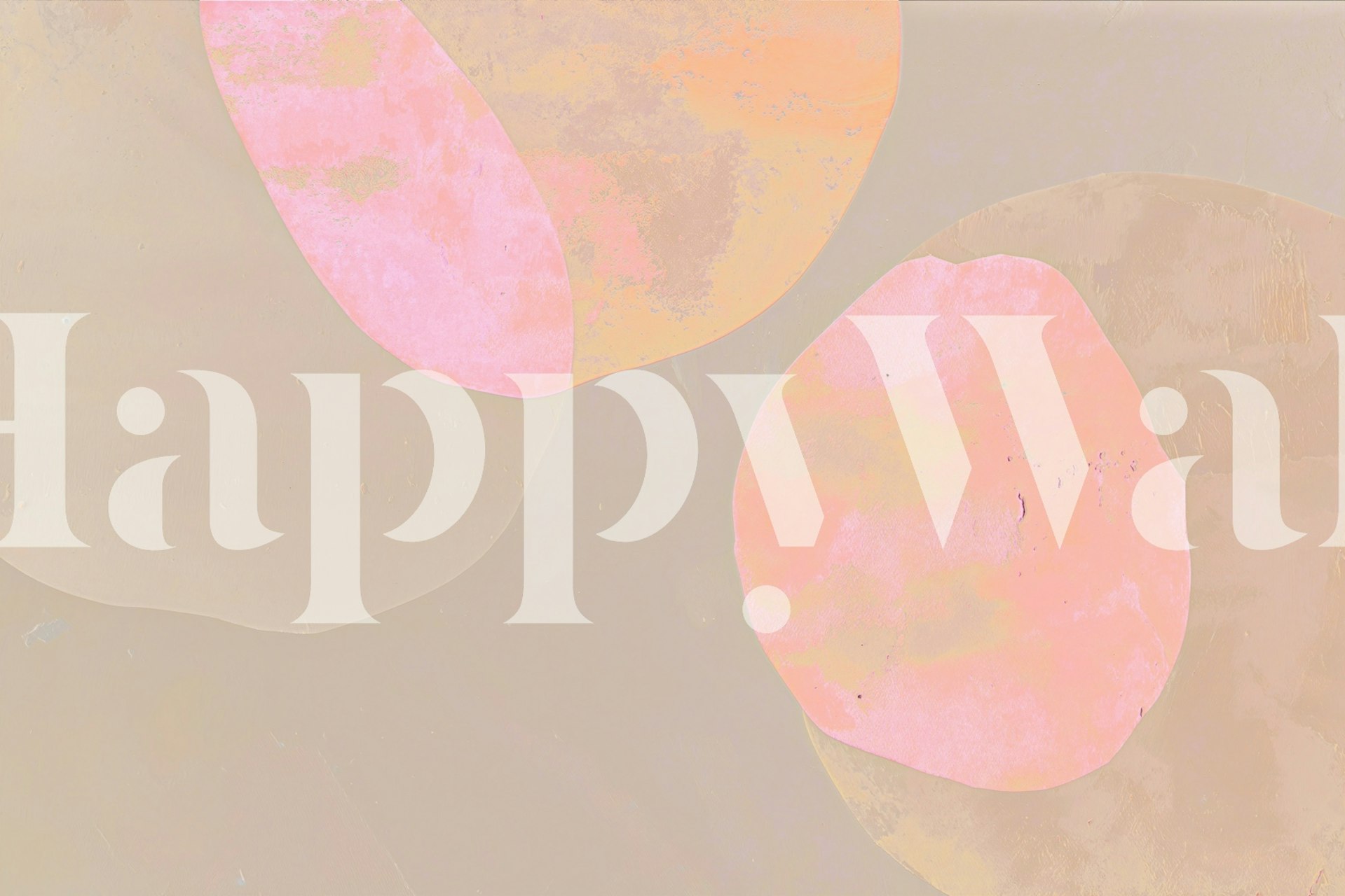 Abstract shapes in soft pink and beige hues wallpaper