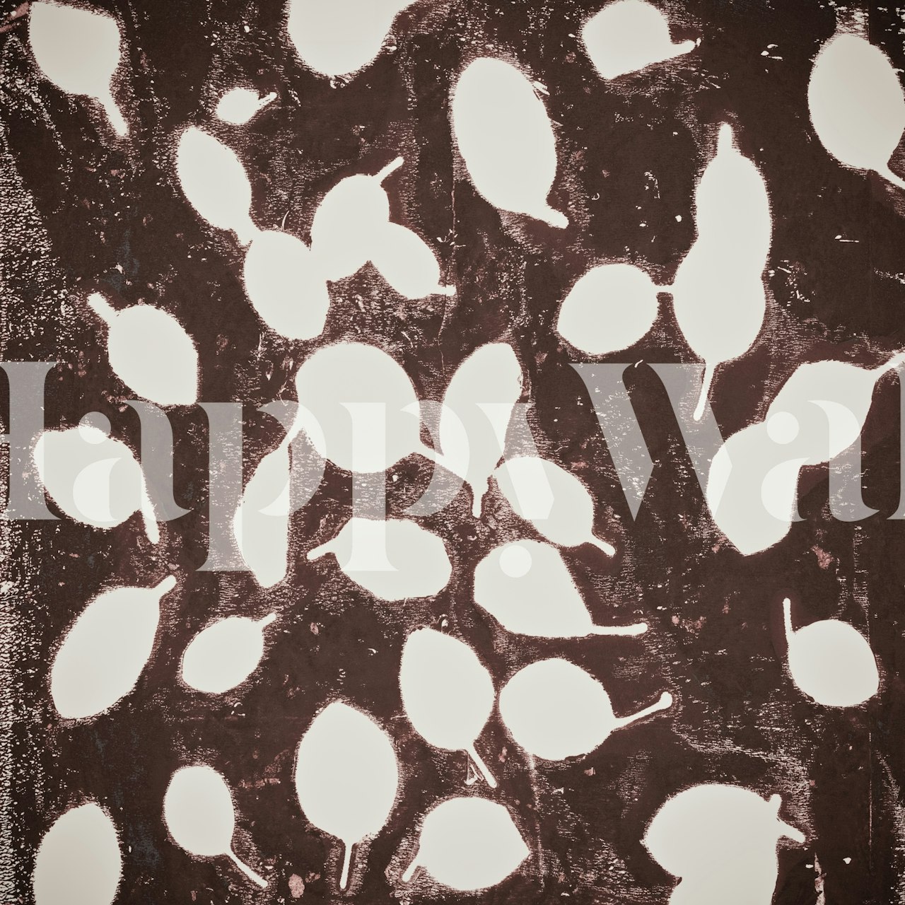 Leaves texture tapet i ett rum