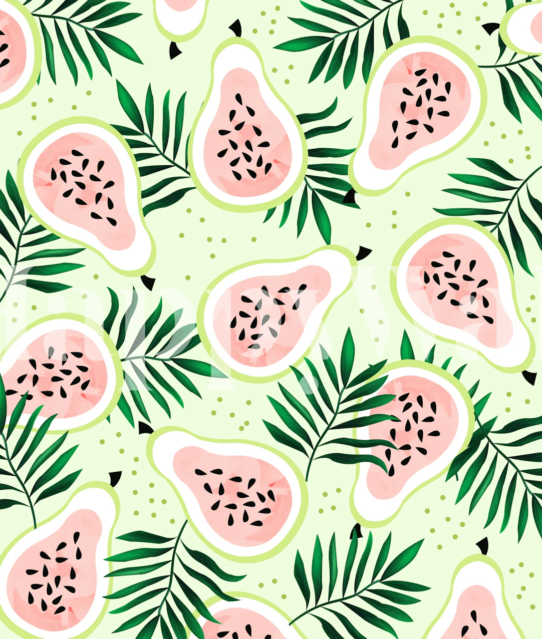 Juicy Surprise wallpaper in a room with guava design