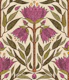 Fritillaries in Mulberry & Olive - Stylized