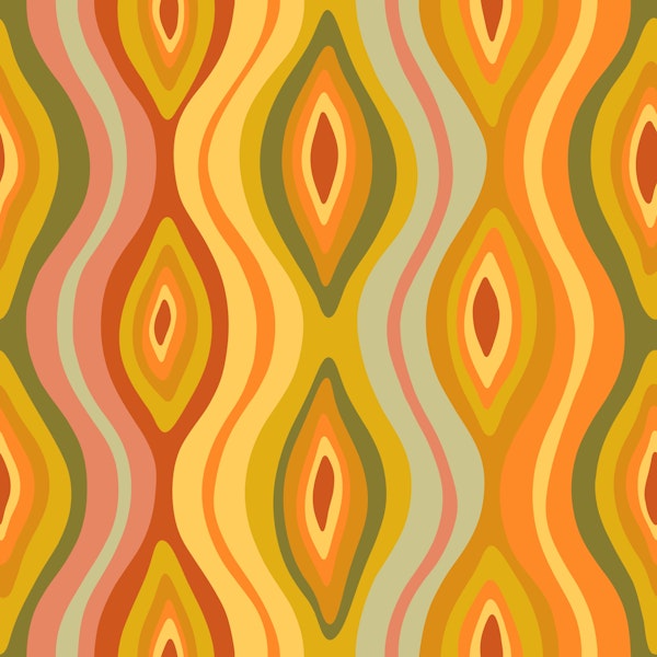 Groovy Vintage Swirl Design