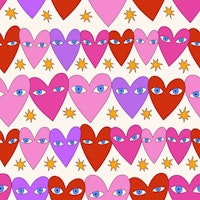 Colourful Mystical Heart Eyes wallpaper