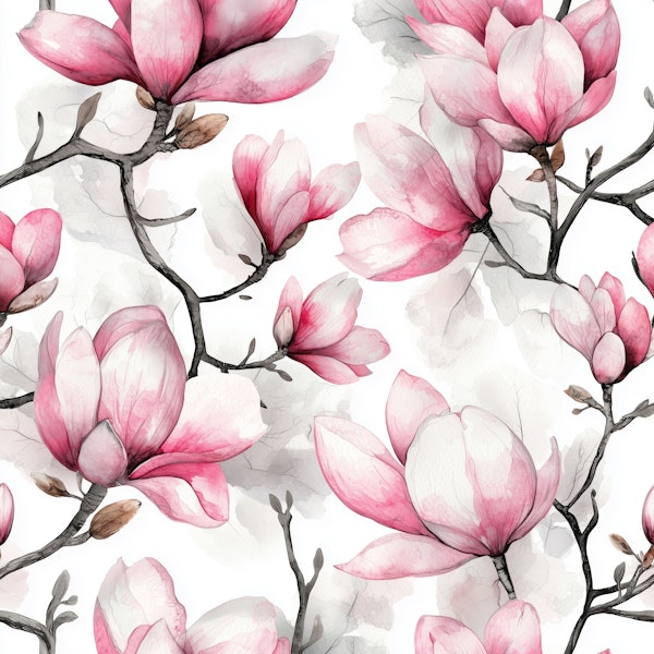 Pink Magnolia Floral Elegance