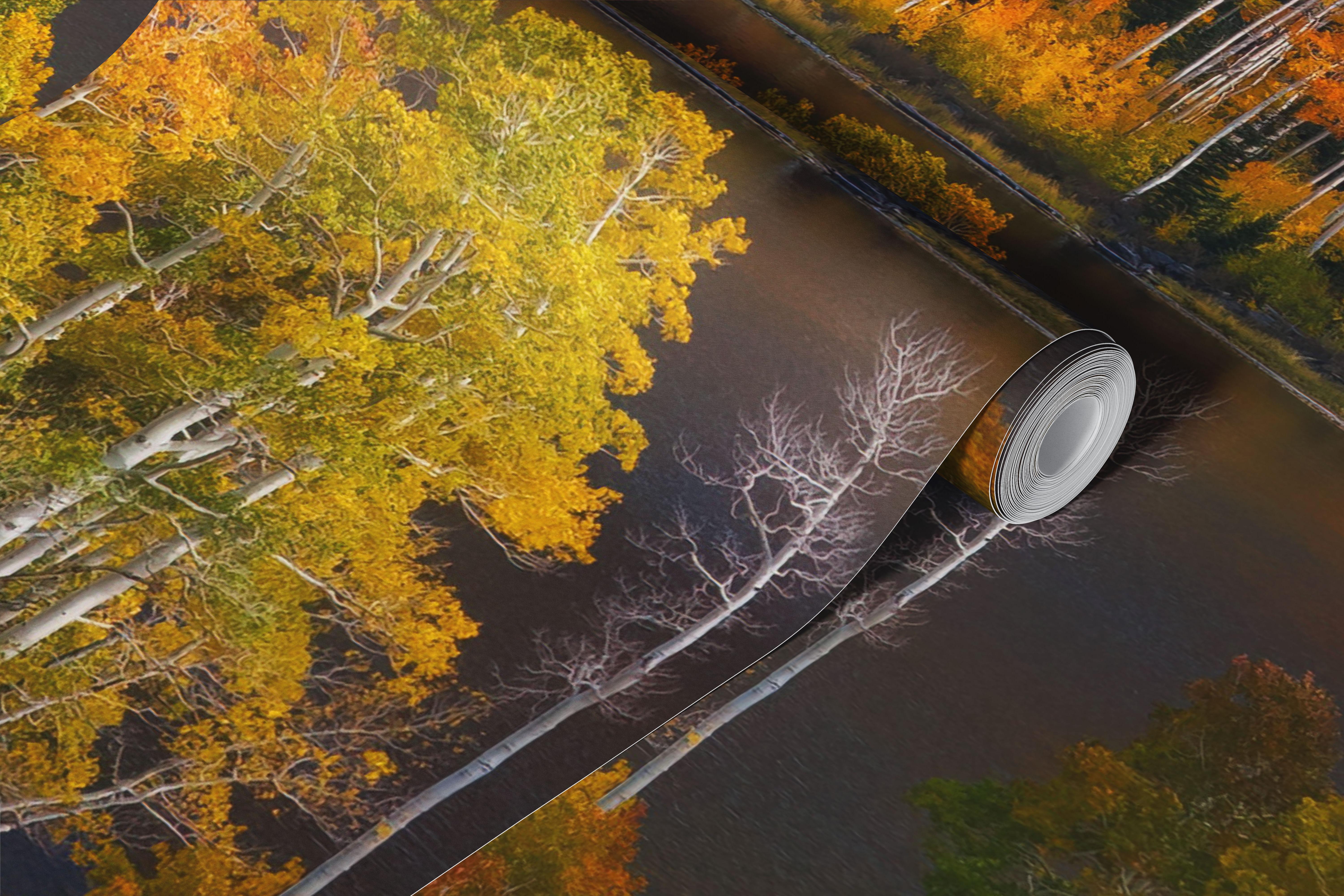 Vibrant Fall Foliage tapet i et rom