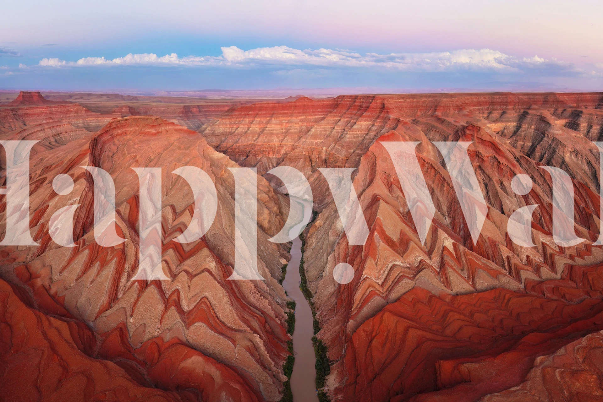 Desert Canyon Serenity Tapete in einem Raum