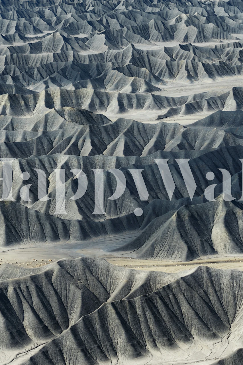 Abstract gray mountain range pattern wallpaper