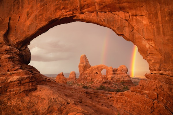 Rainbow Canyon View in Arches Utah