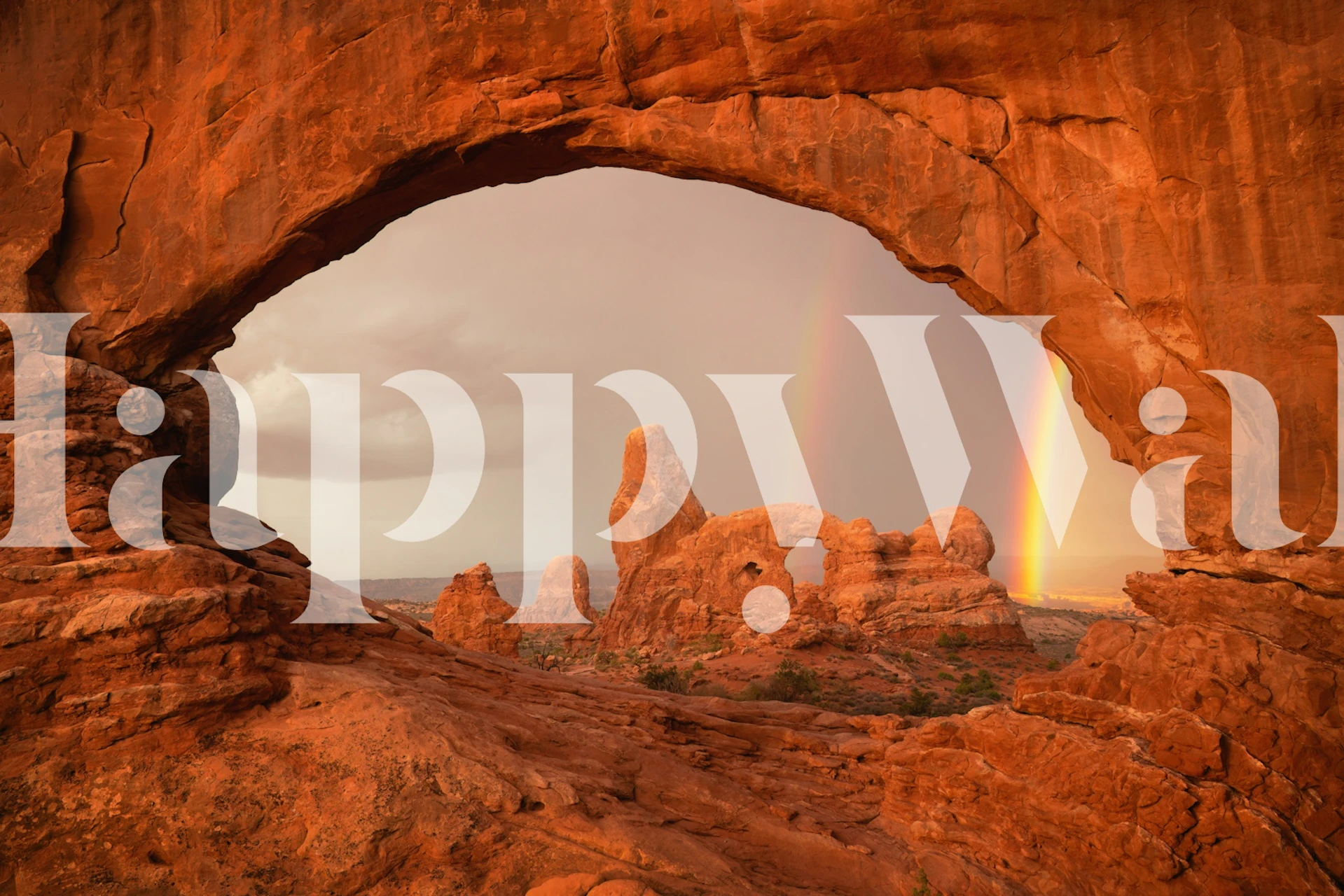 Rocky rainbow canyon landscape wallpaper