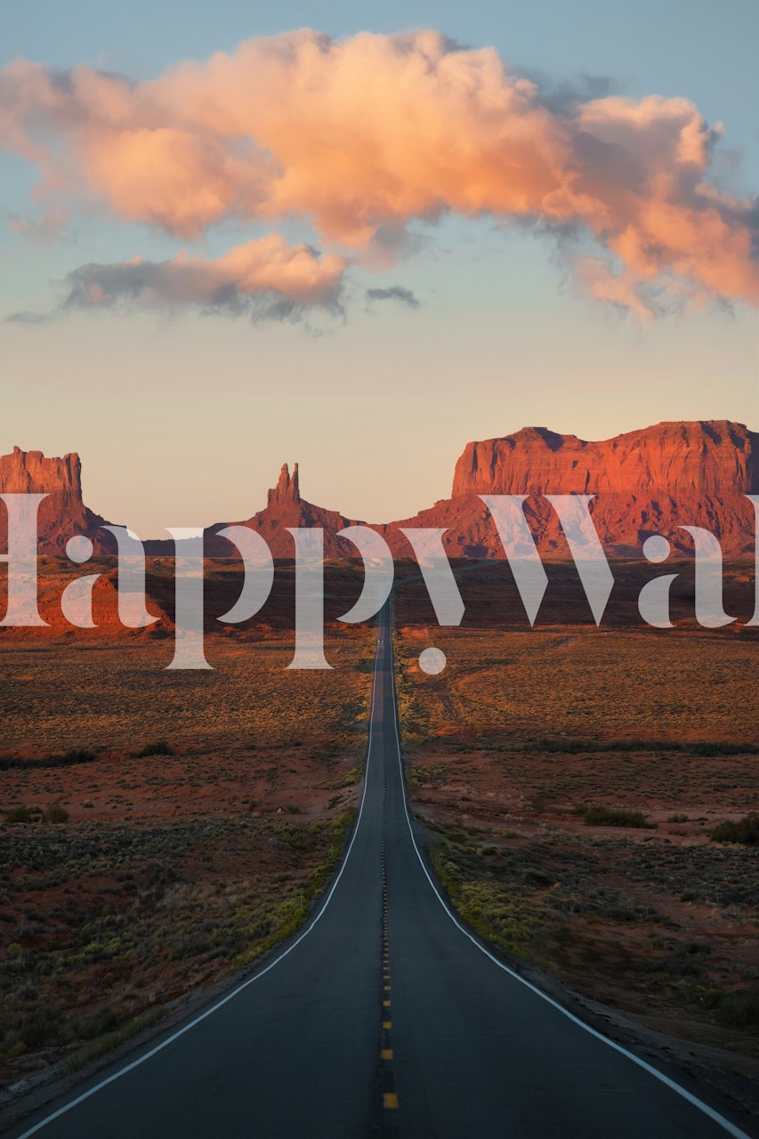 Forrest Gump Road at sunrise wallpaper in room