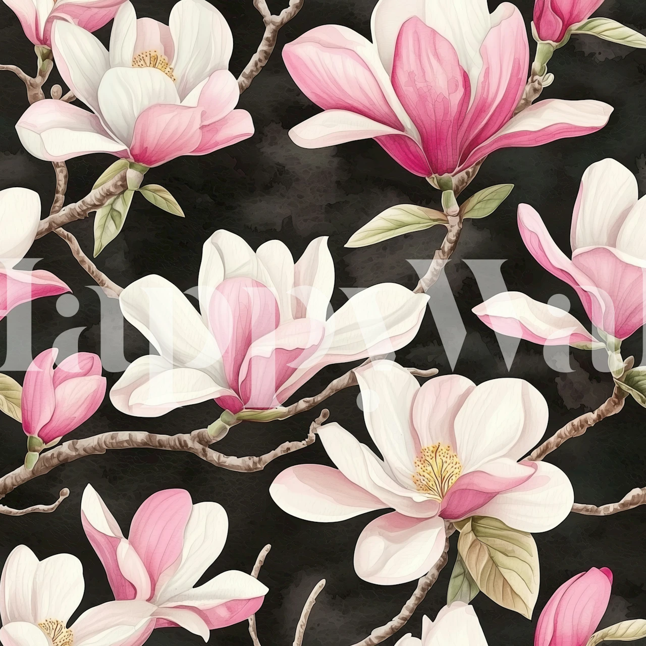 Delicate Magnolia Charm tapet i et rom