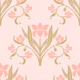 Lilies in Blush Coral and Natural Mustard