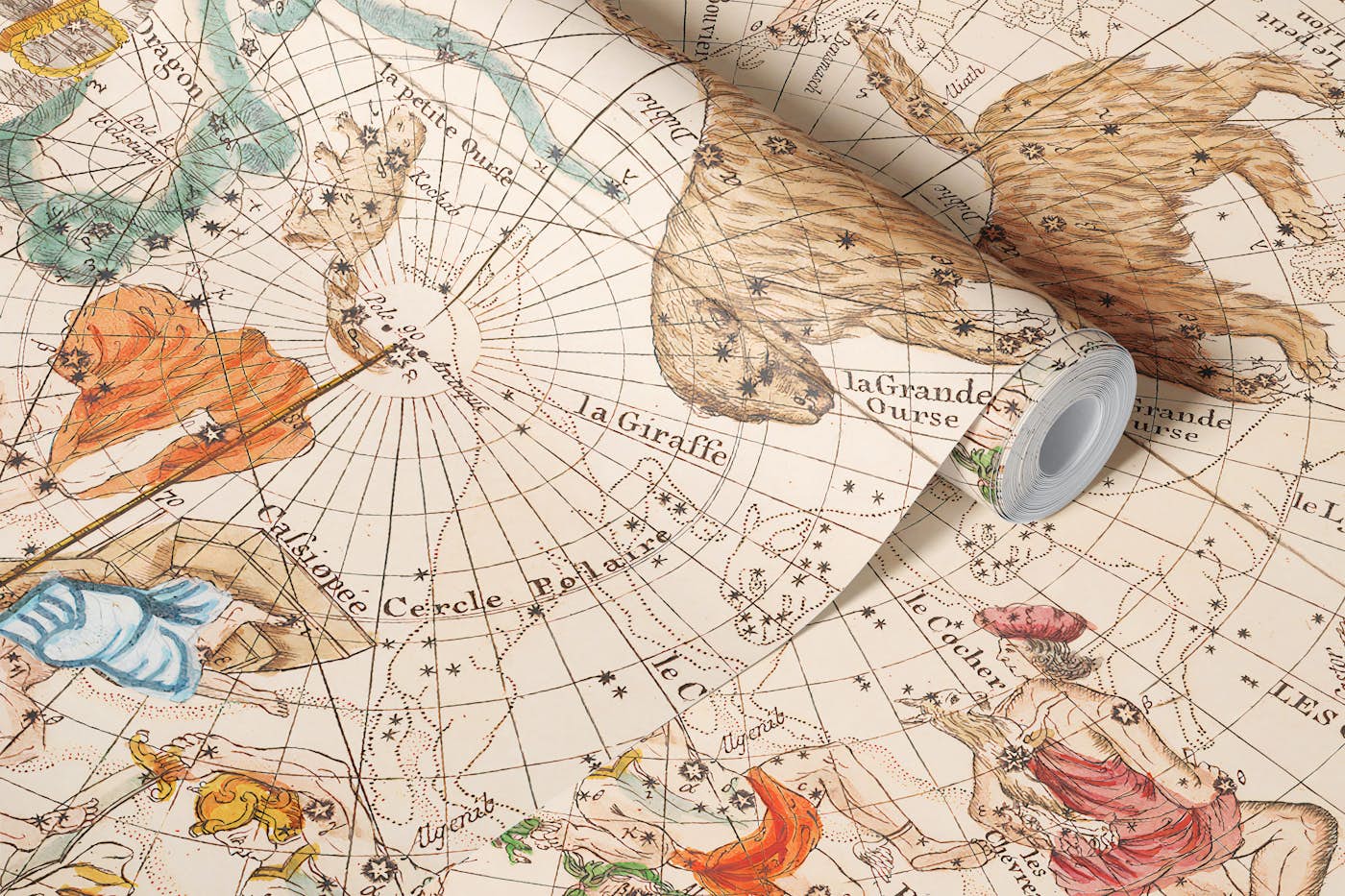 Celestial Map Vintage Zodiac and Astrology wallpaper roll