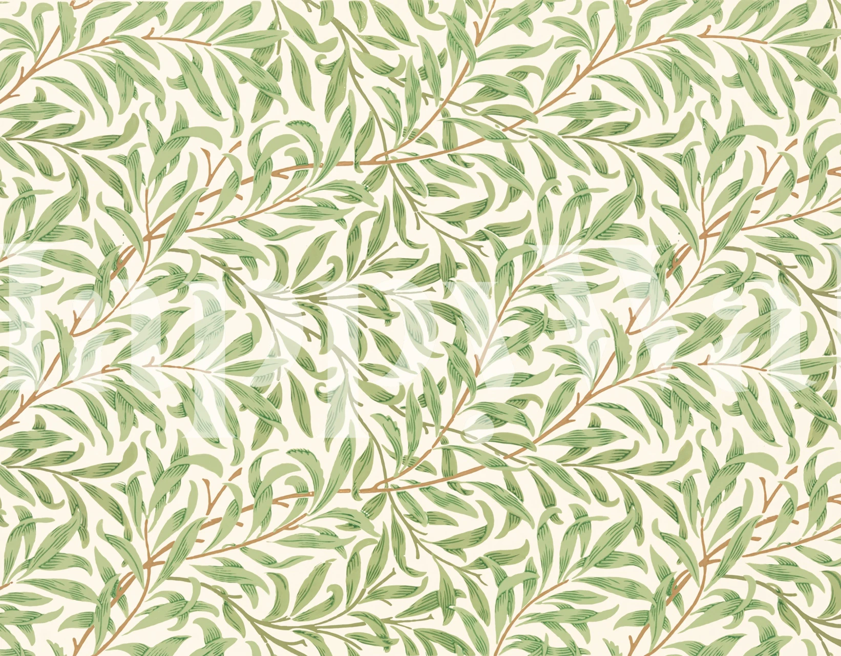 Papel tapiz Willow Bough en un ambiente de habitación