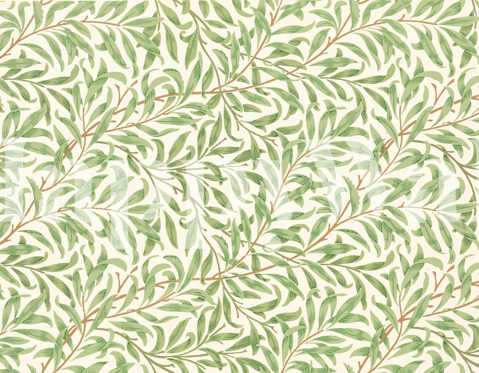 Papier peint Willow Bough dans un cadre de pièce