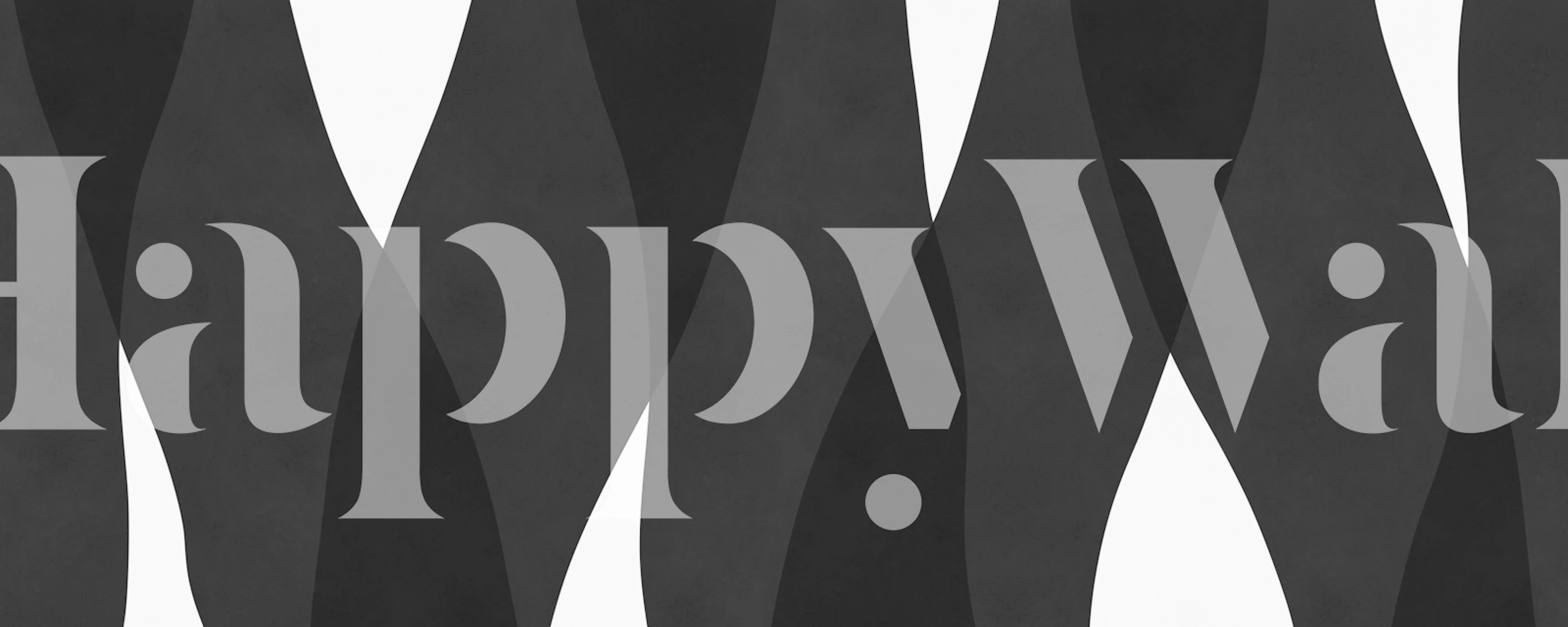 Black wave pattern on white background wallpaper