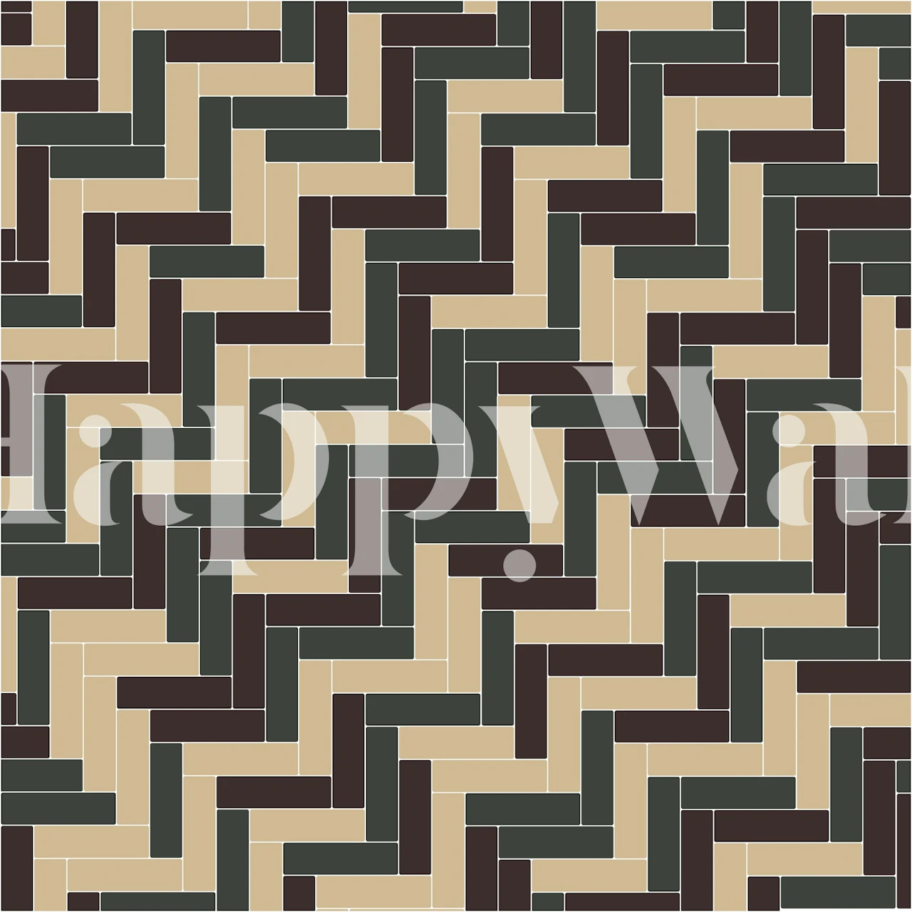 Elegant brickwork wallpaper in a room