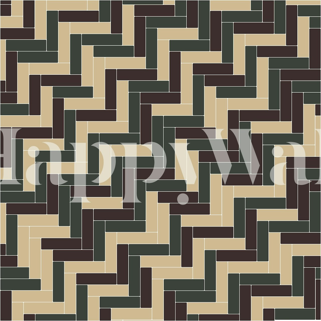 Carta da parati in mattoni eleganti in una stanza