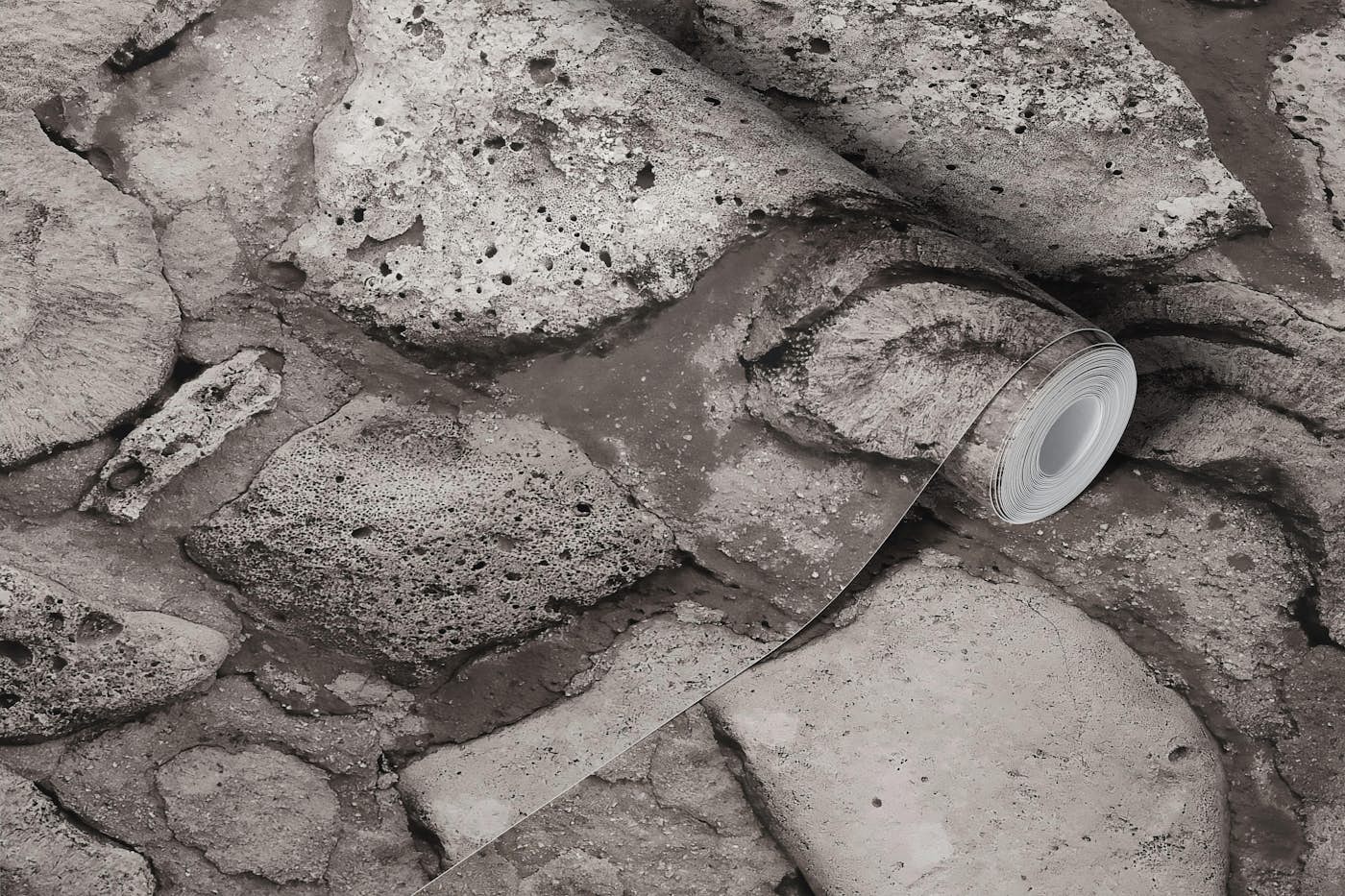 Rustic Caribbean Coral Stone Wall 5 wallpaper roll